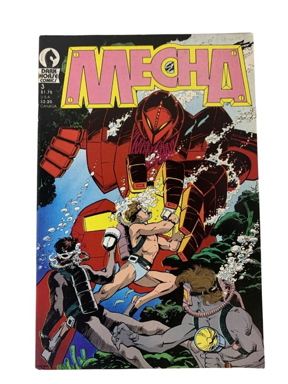 Mecha #3 Dark Horse Comics 1988 Chris Warner Cover Sci-Fi Robot Battle VF